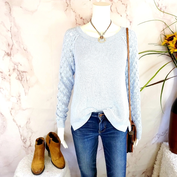 LOFT Sweaters - Ann Taylor Loft pretty ice blue soft knit sweater